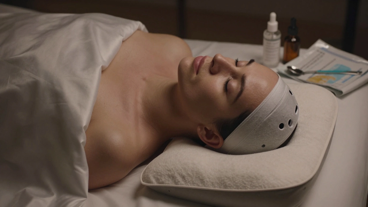 Сравнение сна на обычной и ортопедической подушке: морщины против гладкой кожи.