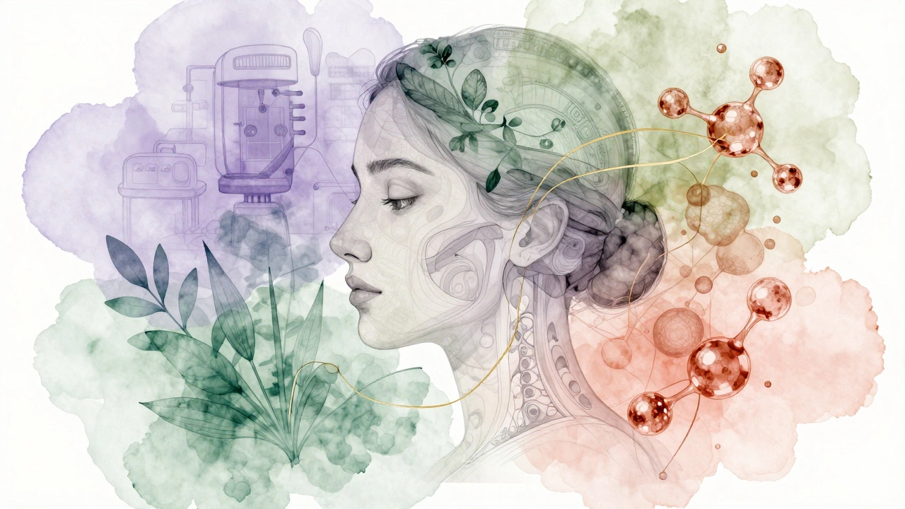 Абстрактная композиция о здоровой красоте и анатомии