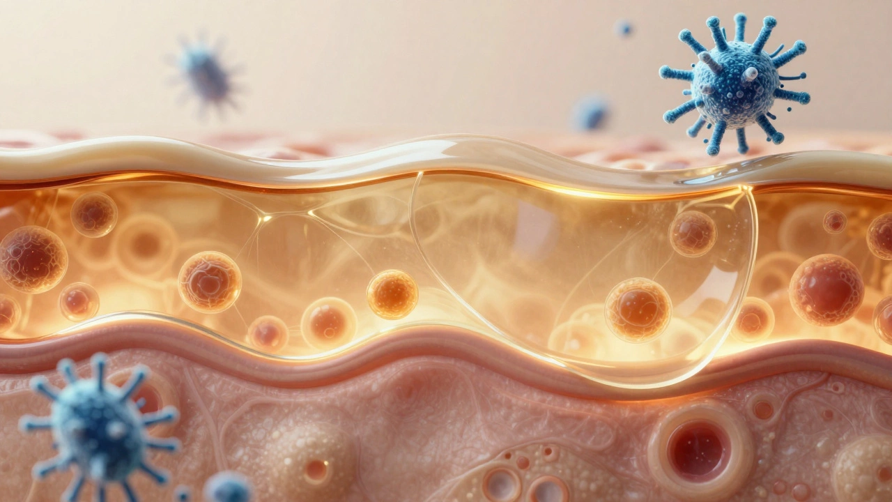Абстрактное изображение защитного слоя кожи и барьера
