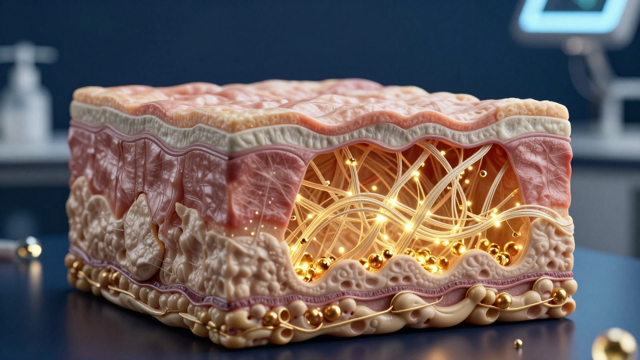 3D-визуализация процесса восстановления коллагена и увлажнения кожи