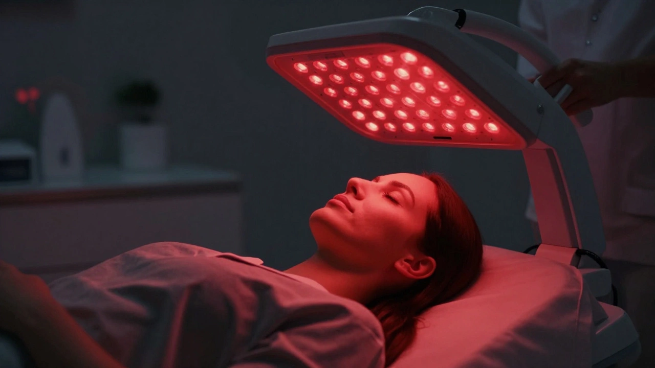 Процедура LED-терапии с использованием красного света