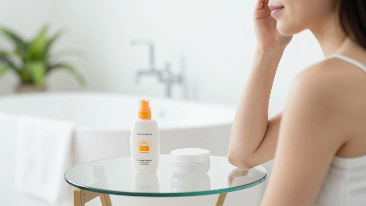 Современный ритуал ухода за кожей в светлом минималистичном интерьере